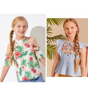 𝅺GIRL Floral Blouses Size 7Y